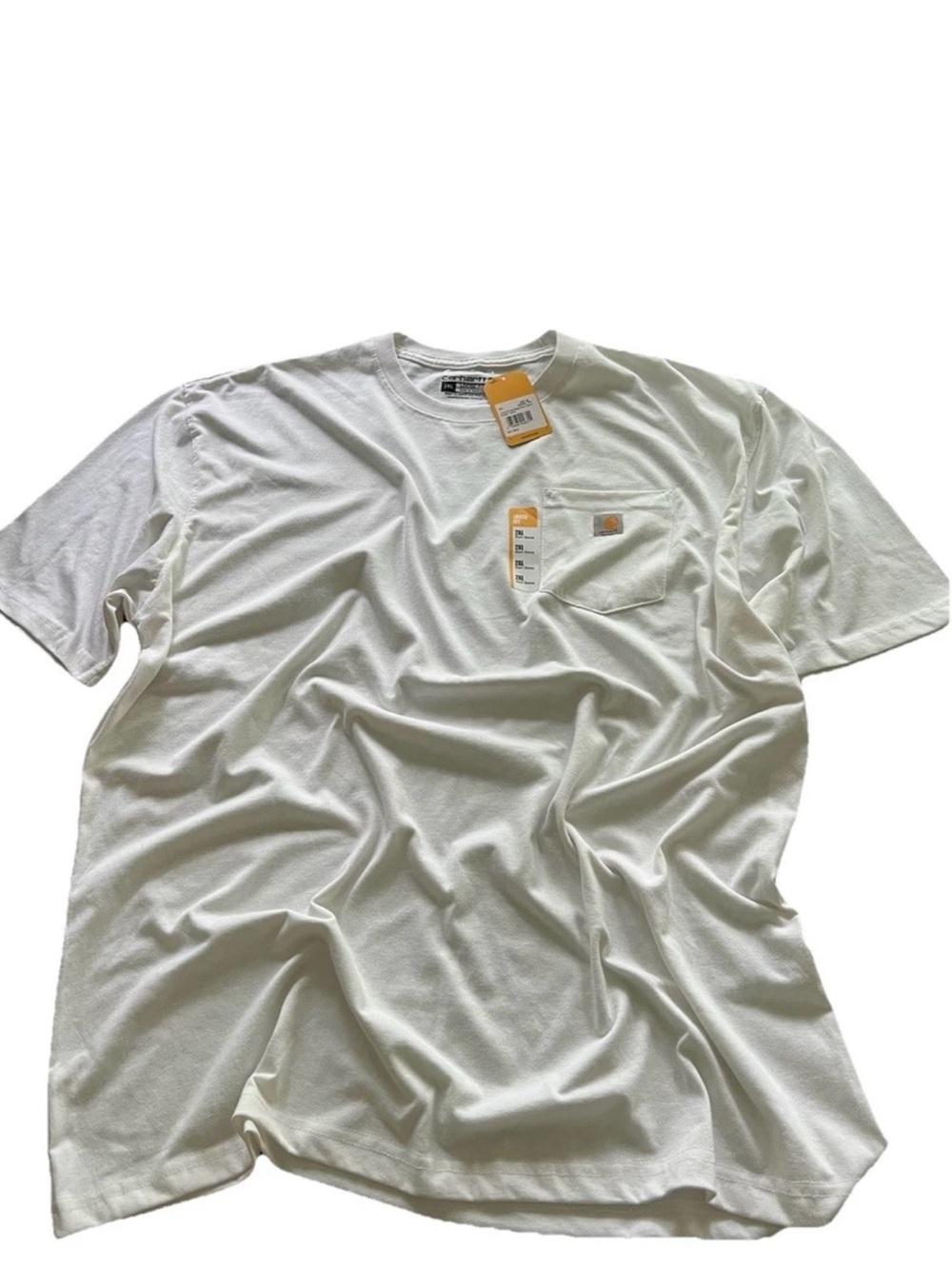 Carhartt Men’s Off-White Short Sleeve Pocket Tee 2XL